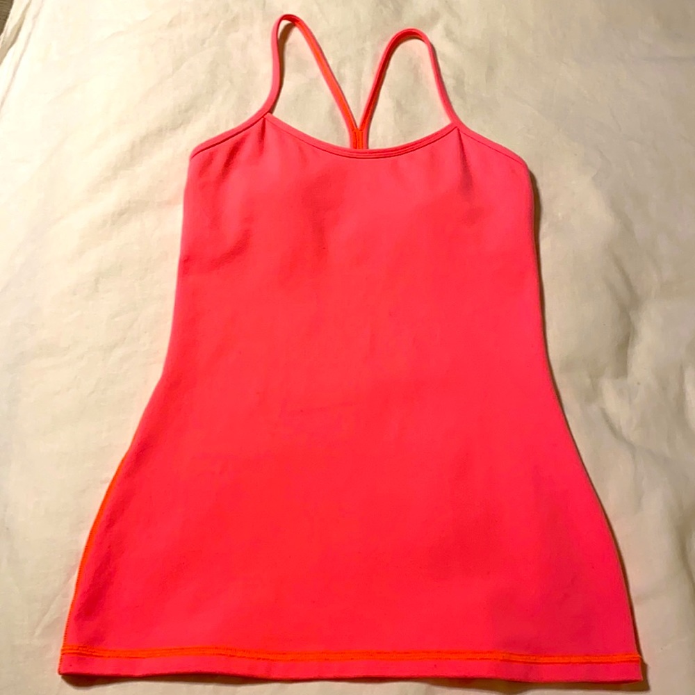 Lululemon Power Y Tank Limited Edition Color Electric Coral - Picture 2 of 8